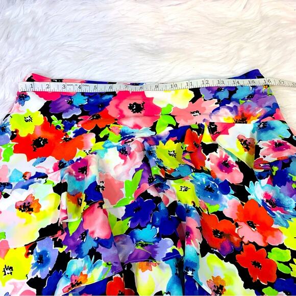 Ralph Lauren Colorful Bright Floral Ruffled Shirt Size 6P V0425 - Picture 5 of 9